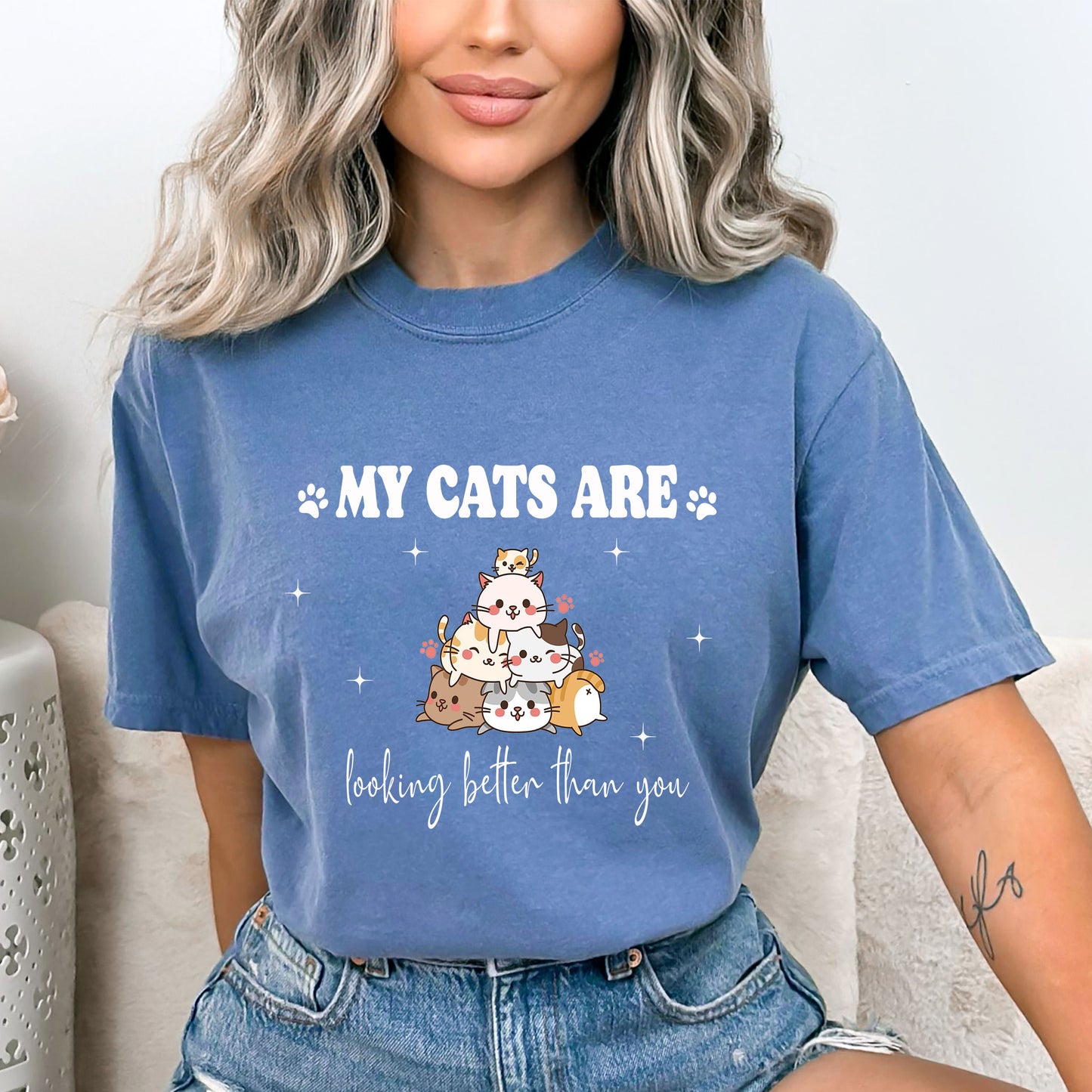 My Cats Are Looking Better Than You - Bella Canvas
