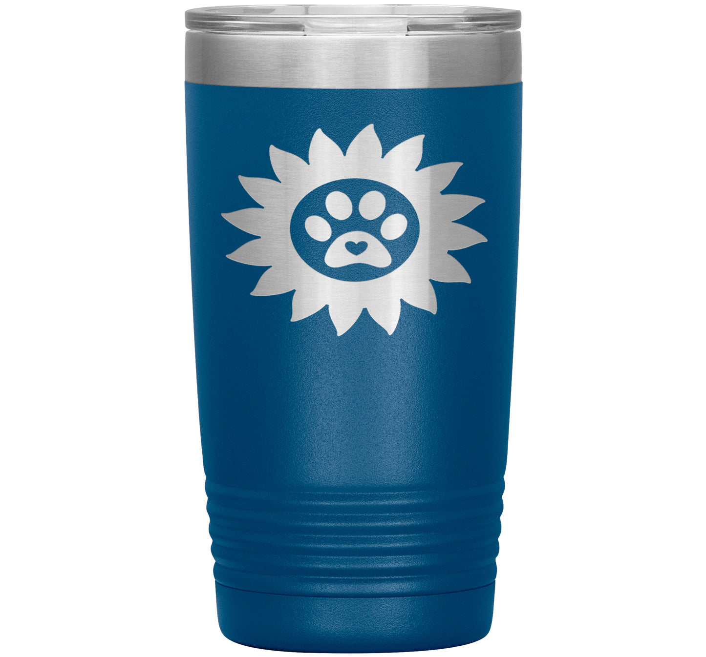 "PAWS WITH SUNFLOWER ROSES"- TUMBLER