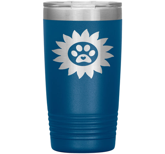 "PAWS WITH SUNFLOWER ROSES"- TUMBLER
