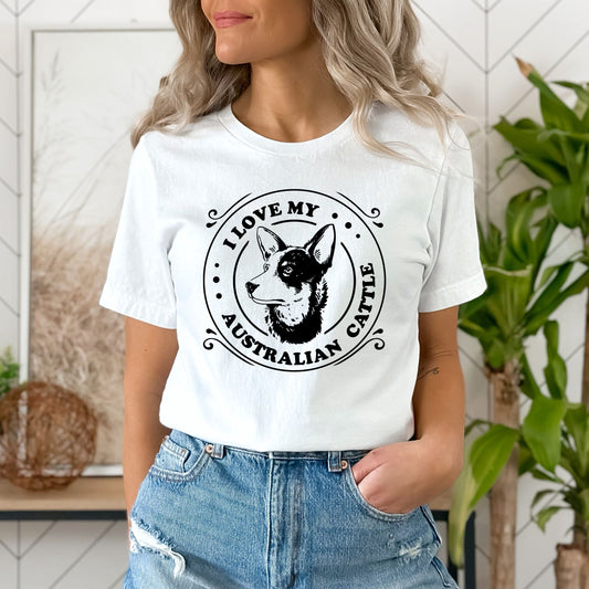 I Love My Australian Cattle- Unisex Tee