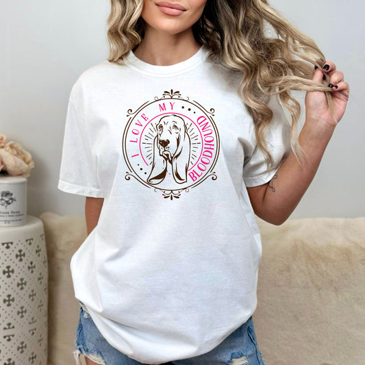 My Blood Hound In Pink  - Unisex Tee