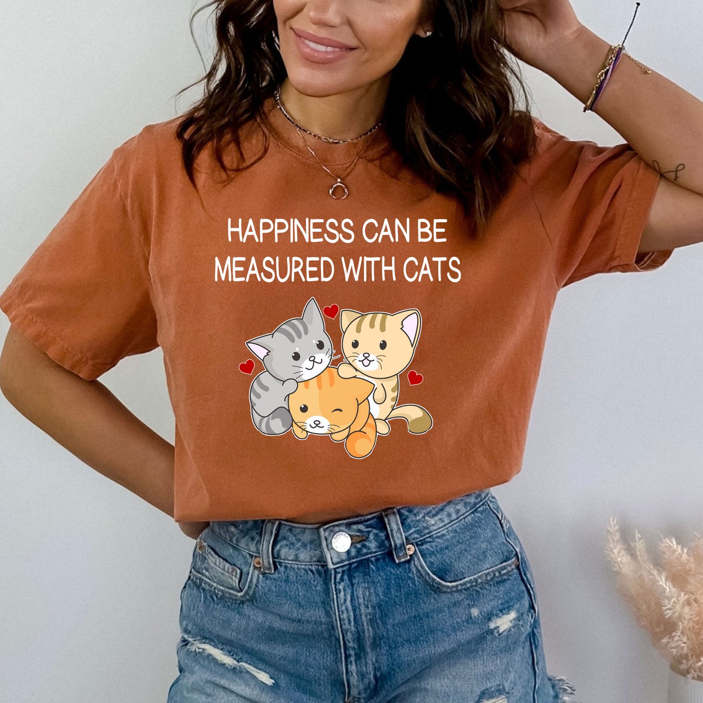 Happiness Can Be Measured With Cats - Bella canvas