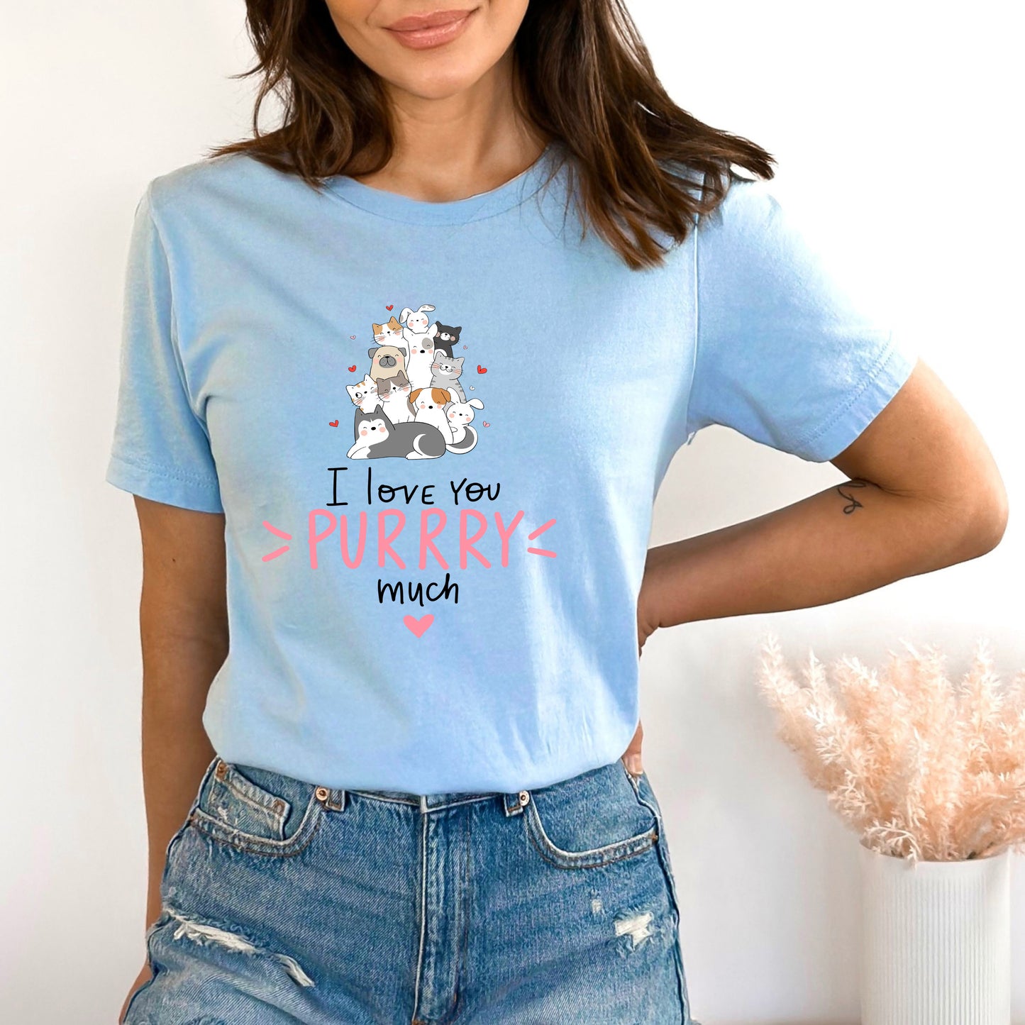 i love you purrry much - Bella Canvas