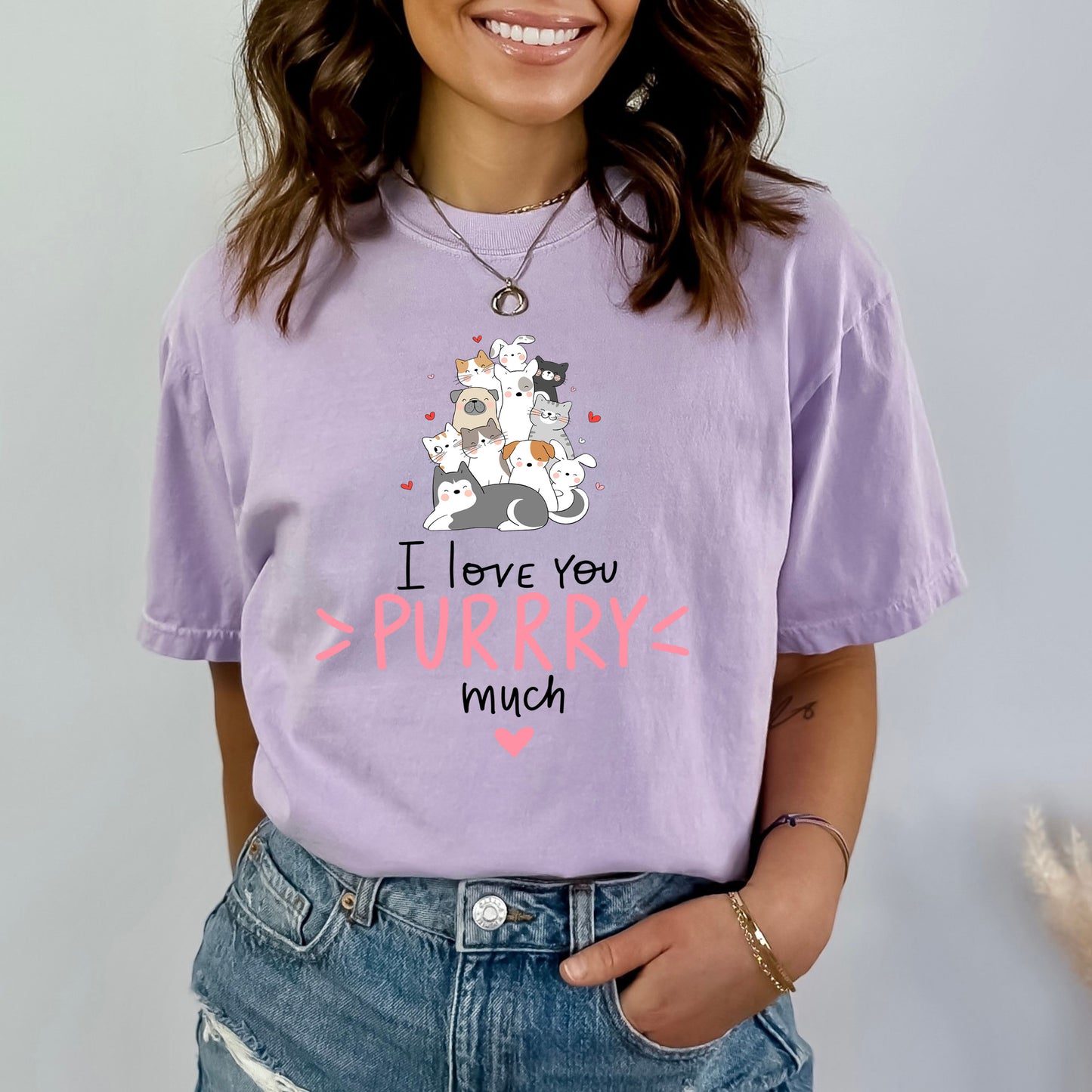 i love you purrry much - Bella Canvas