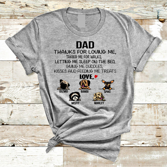 ''DAD THANKS FOR LOVING ME, TAKING ME FOR WALKS''