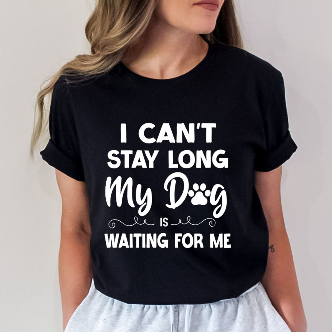My Dog Is Waiting For Me - Bella Canvas