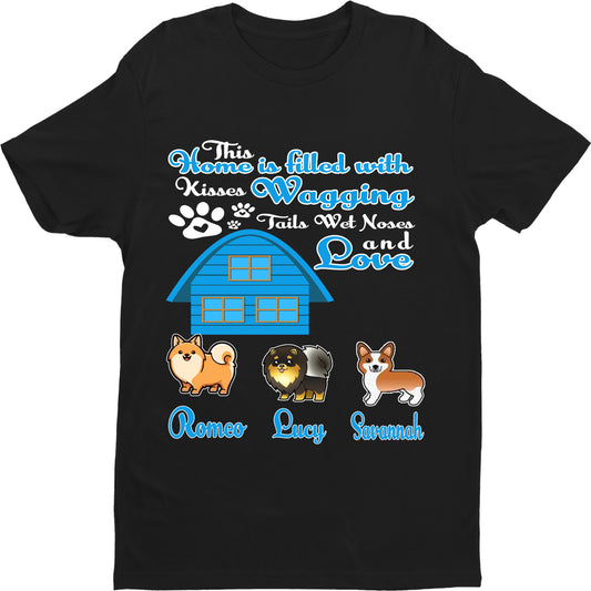 "This Home Is Filled With Kisses Wagging Tails Wet Noses And Love"dog Special with Personalize Dog name and Characters"(50% off Today), Valentine Special