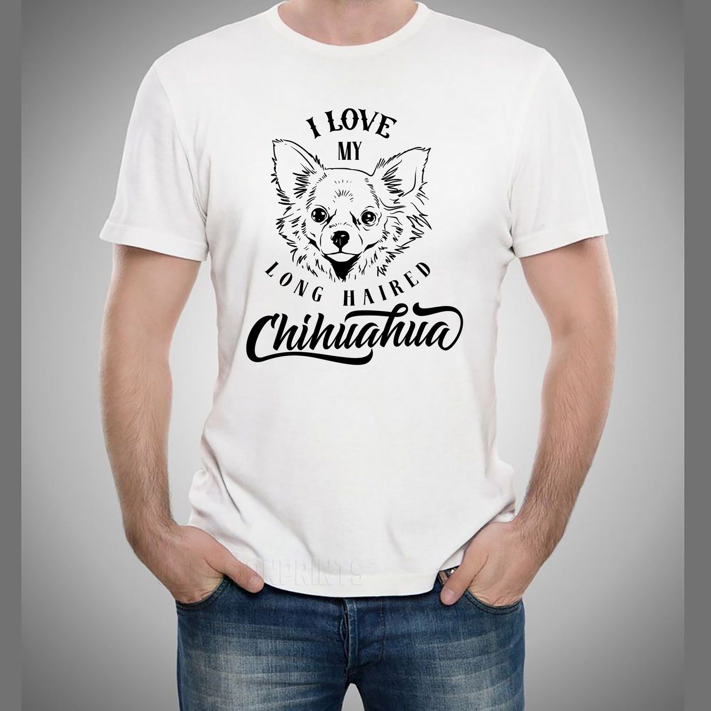 I Love My Long Haired Chihuahua - Unisex Tee