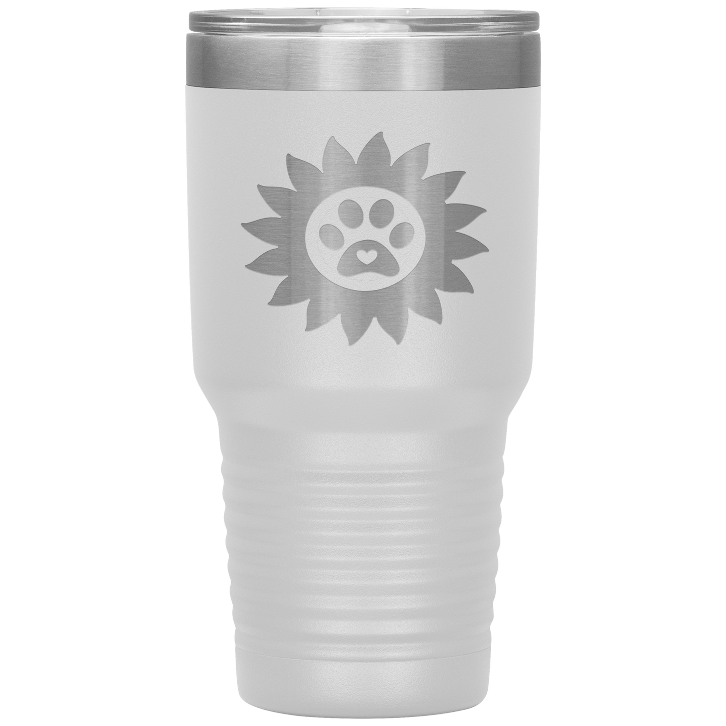 "PAWS WITH SUNFLOWER ROSES"- TUMBLER