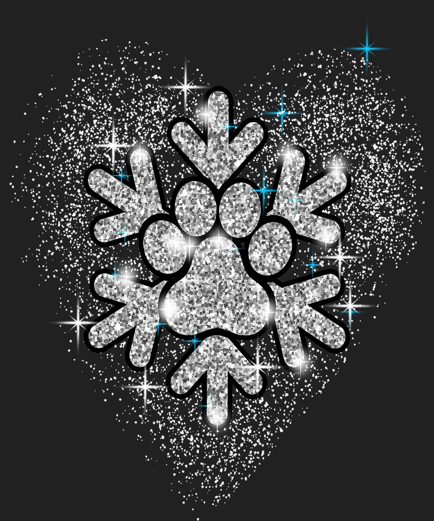 Dog Paw Snowflake T-shirt