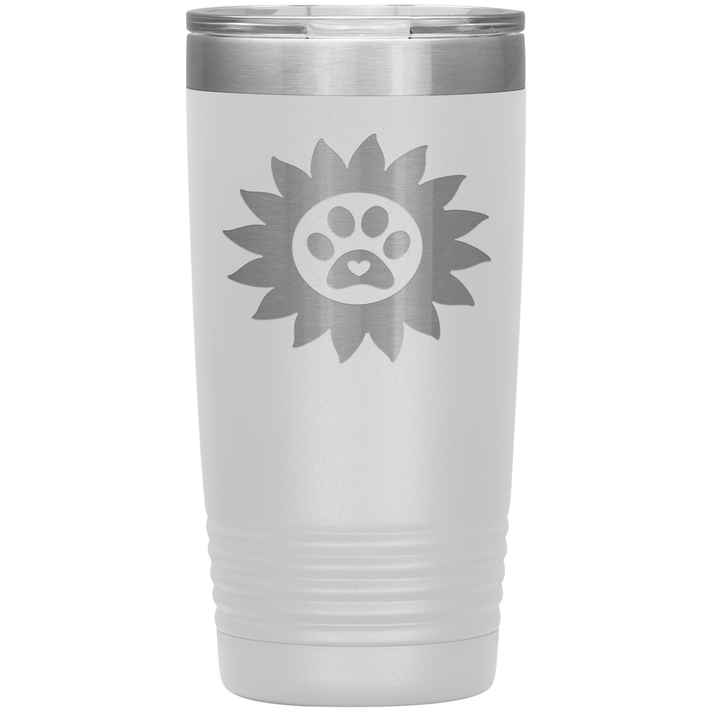 "PAWS WITH SUNFLOWER ROSES"- TUMBLER
