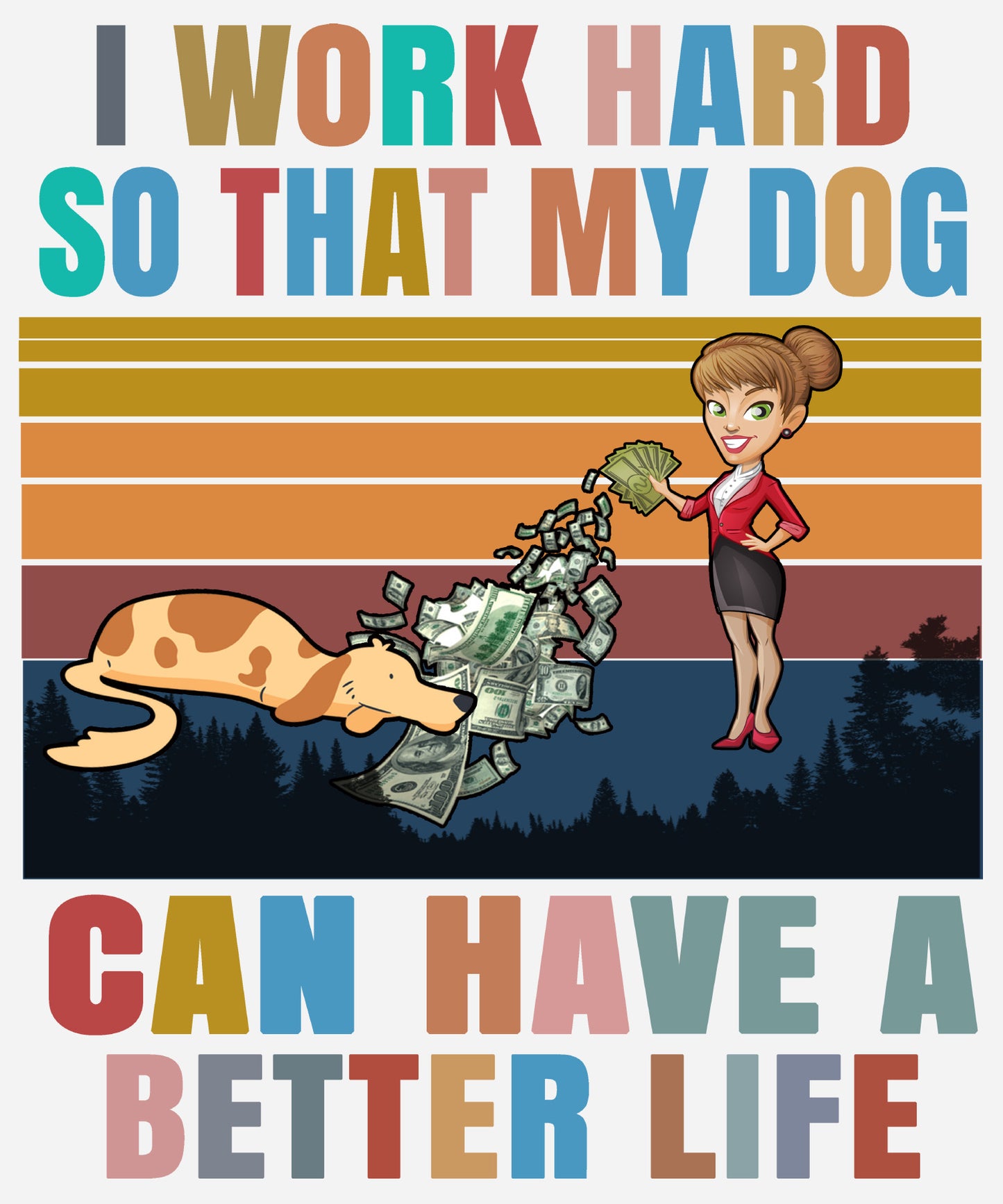 "I WORK HARD" T-SHIRT.