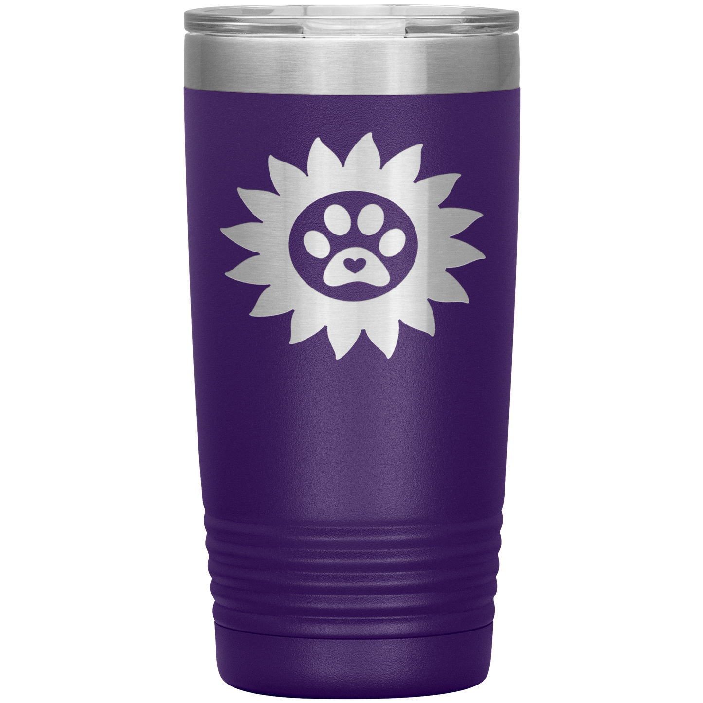 "PAWS WITH SUNFLOWER ROSES"- TUMBLER