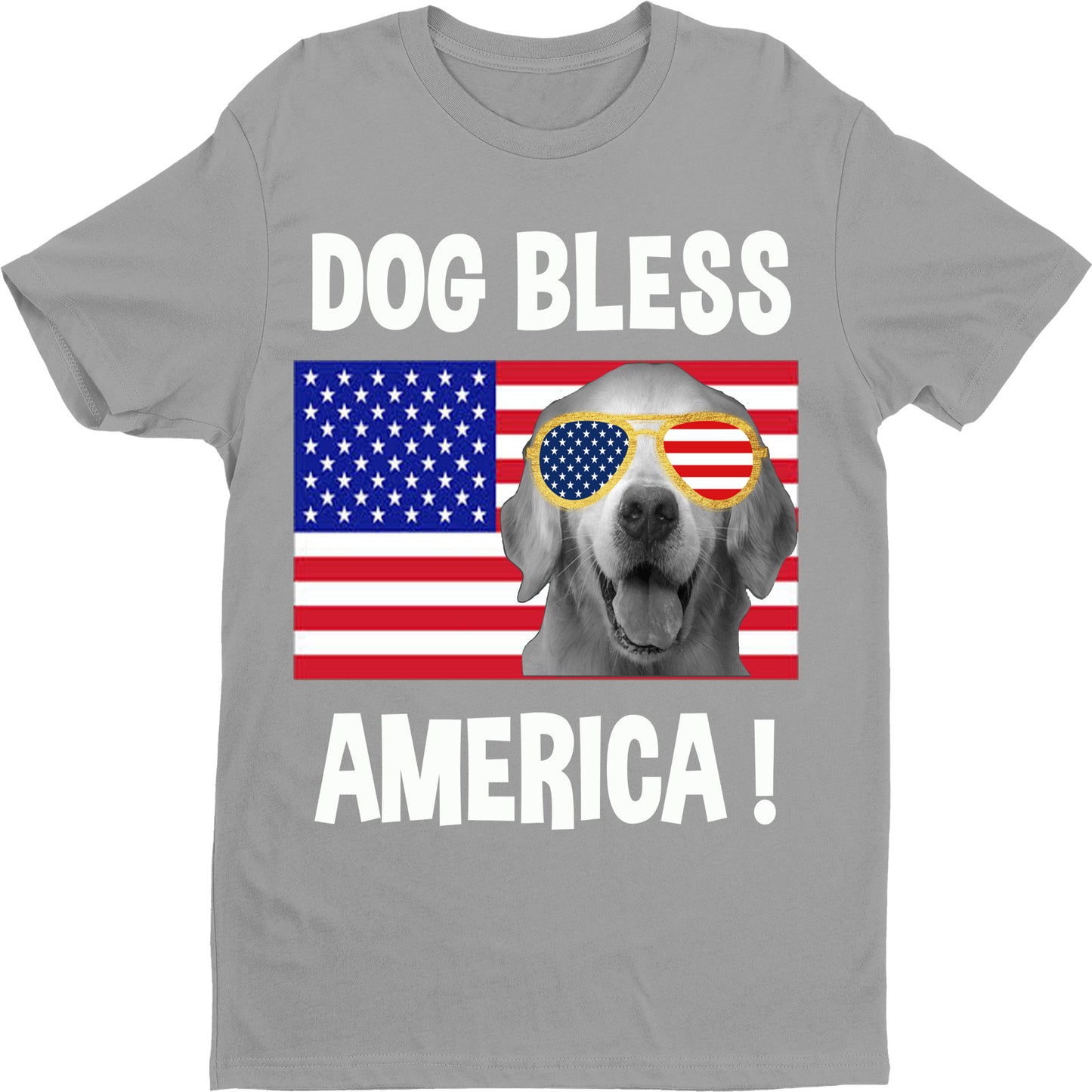 "DOG BLESS AMERICA !" Shirt. 50% Off Today Only Special For Dog Lovers.