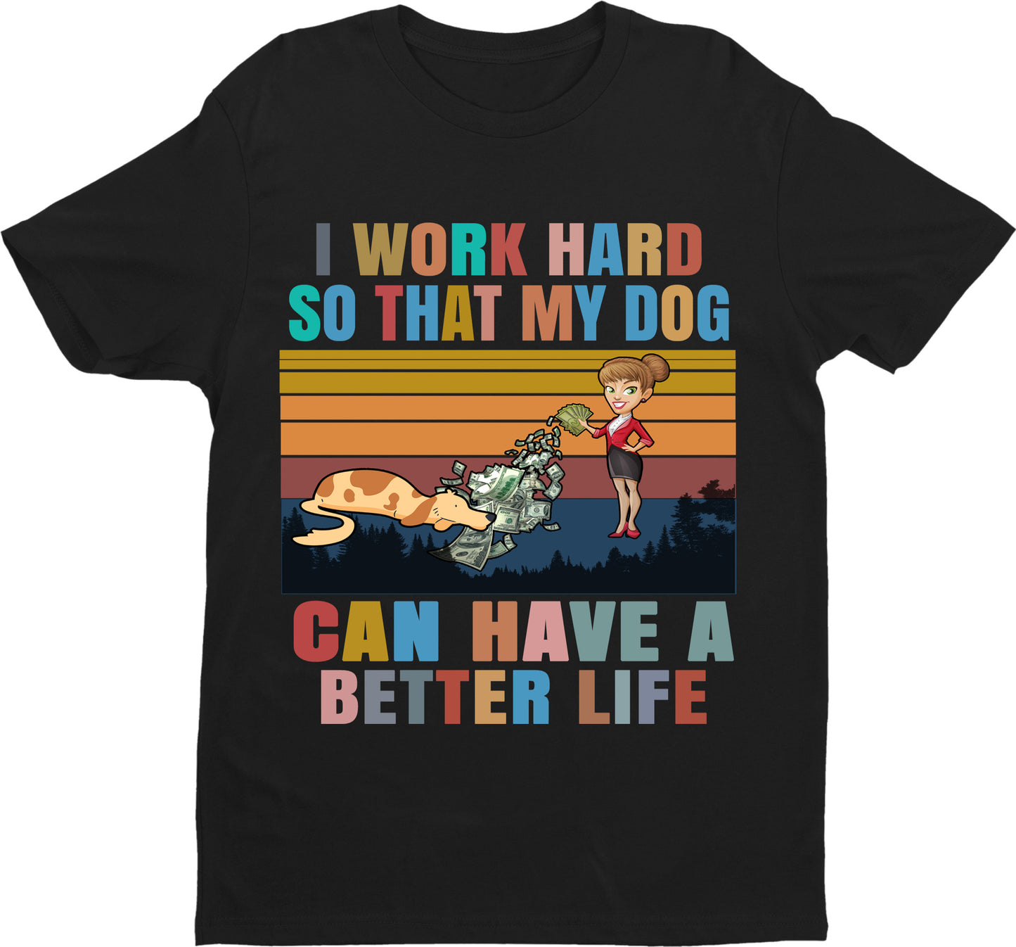 "I WORK HARD" T-SHIRT.