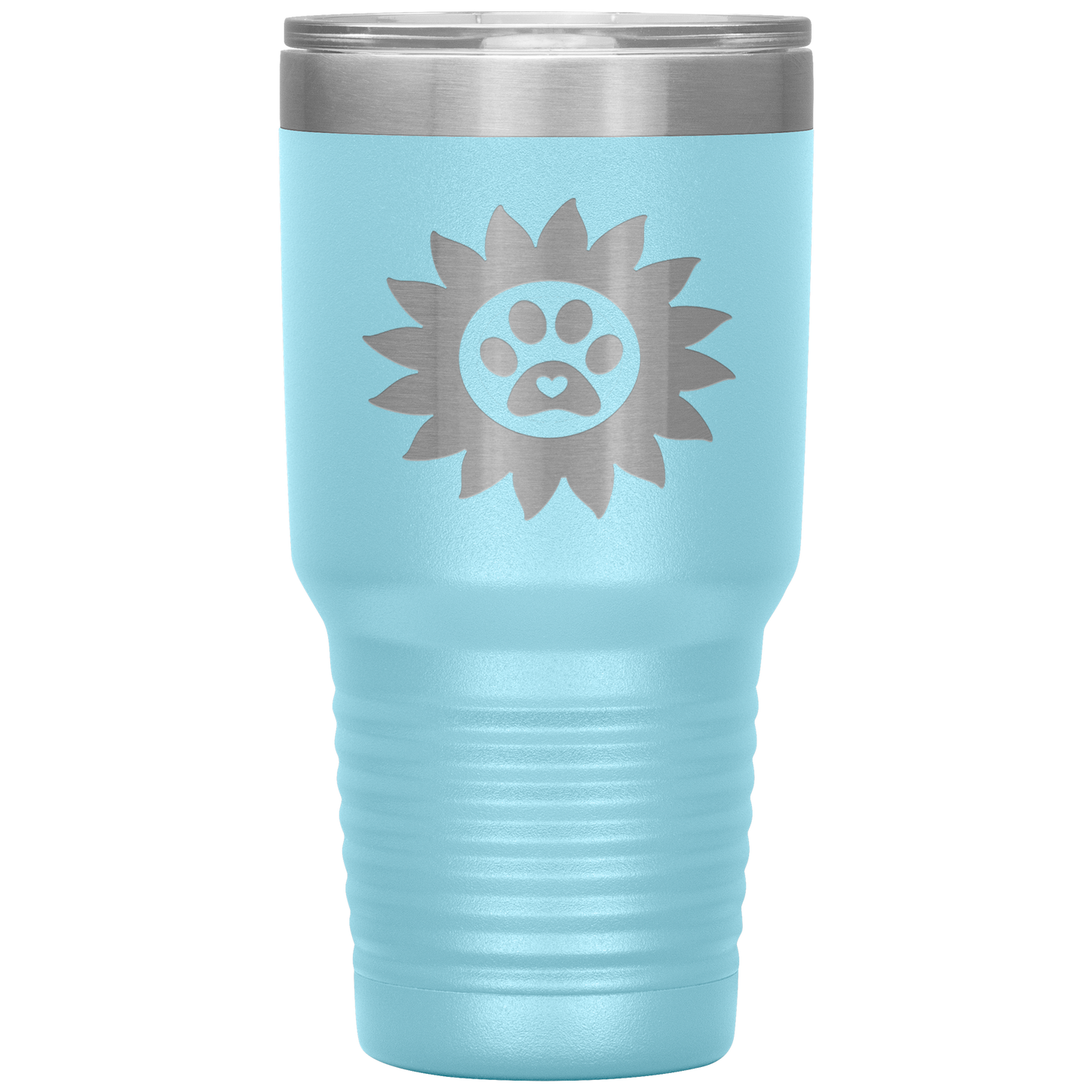 "PAWS WITH SUNFLOWER ROSES"- TUMBLER