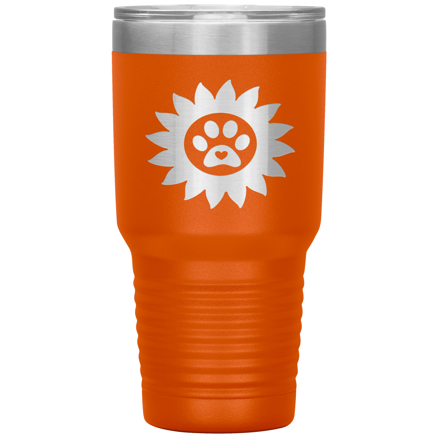 "PAWS WITH SUNFLOWER ROSES"- TUMBLER