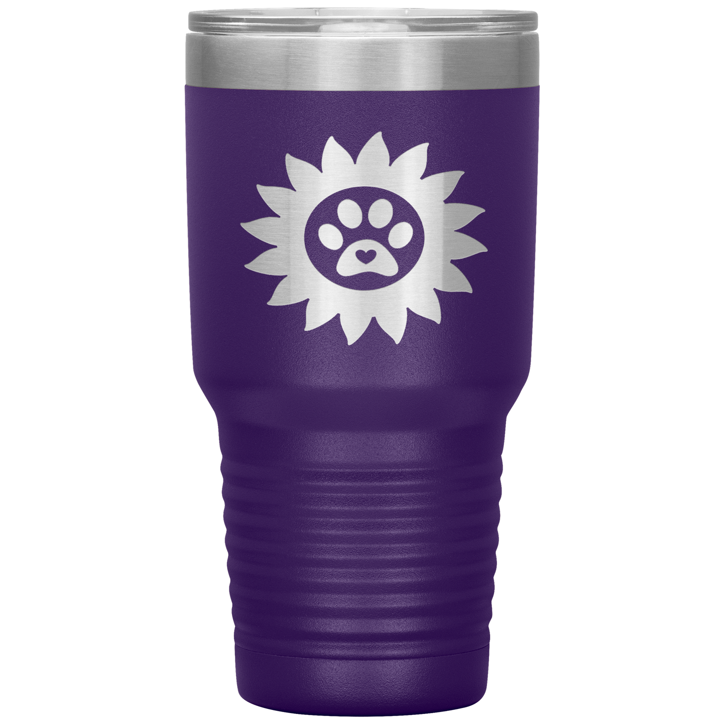 "PAWS WITH SUNFLOWER ROSES"- TUMBLER