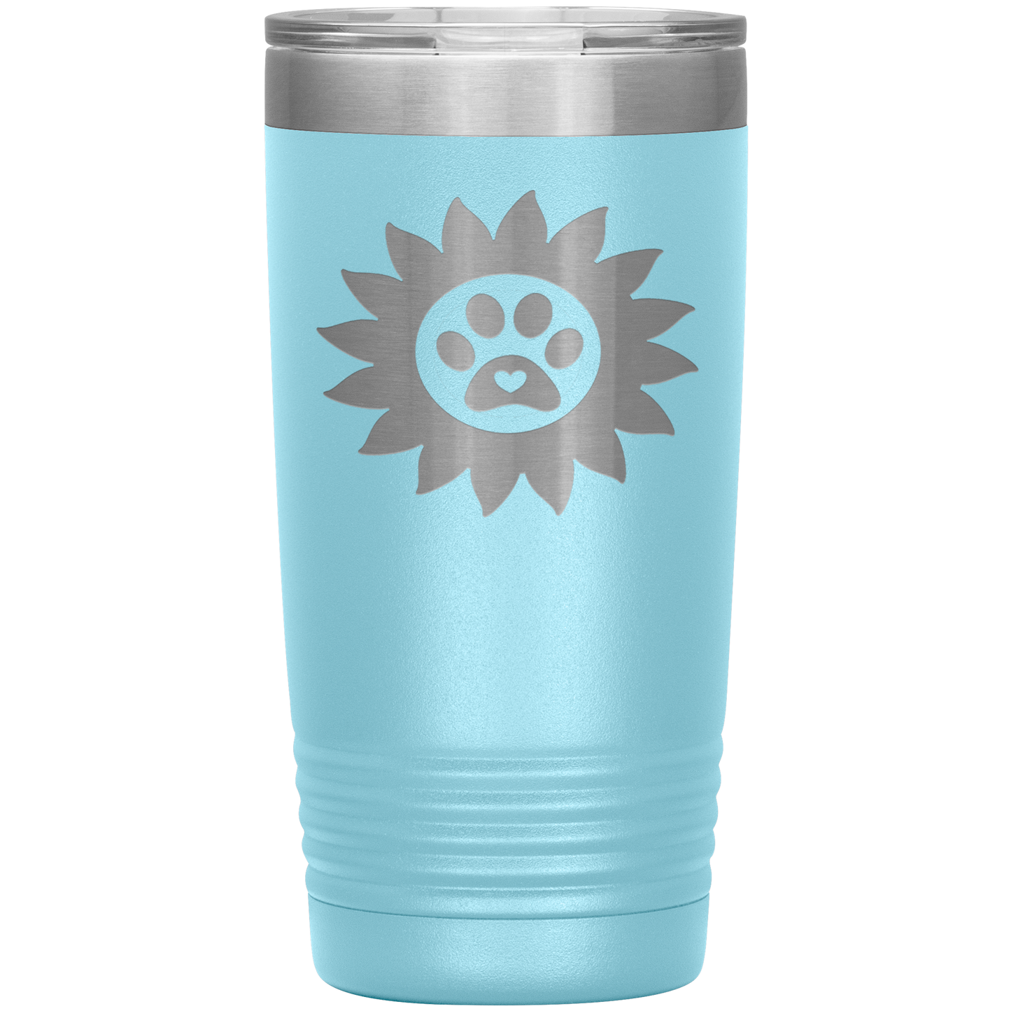 "PAWS WITH SUNFLOWER ROSES"- TUMBLER