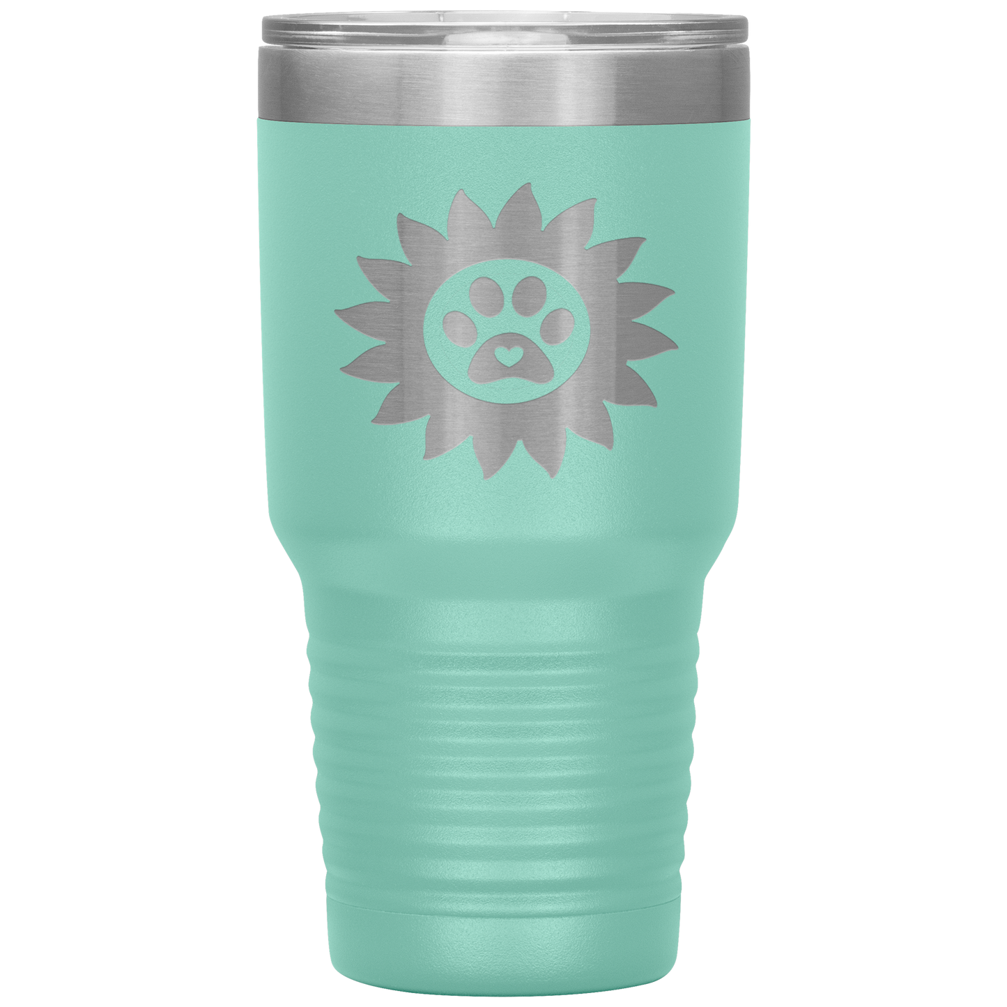 "PAWS WITH SUNFLOWER ROSES"- TUMBLER