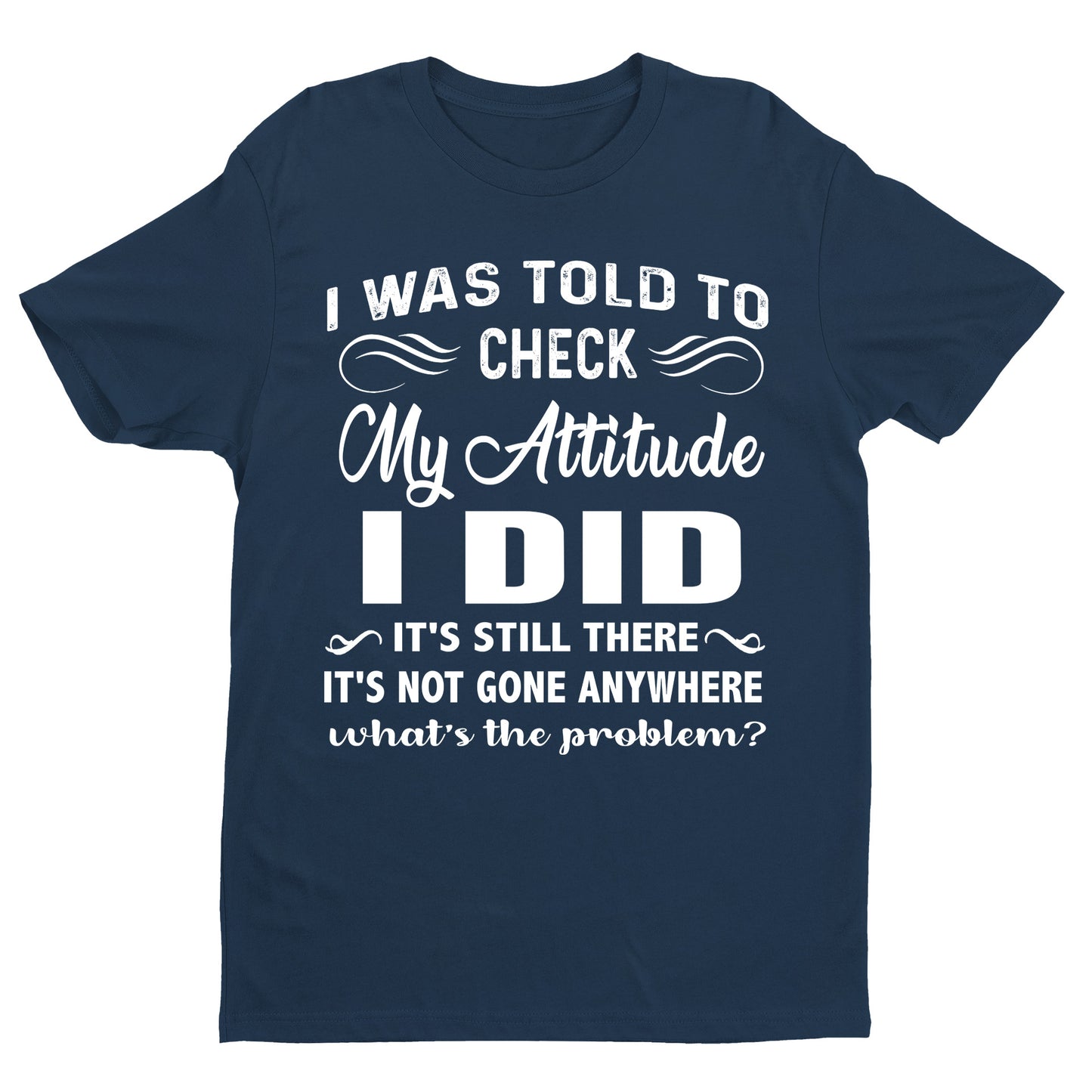 "CHECK MY ATTITUDE I DID"