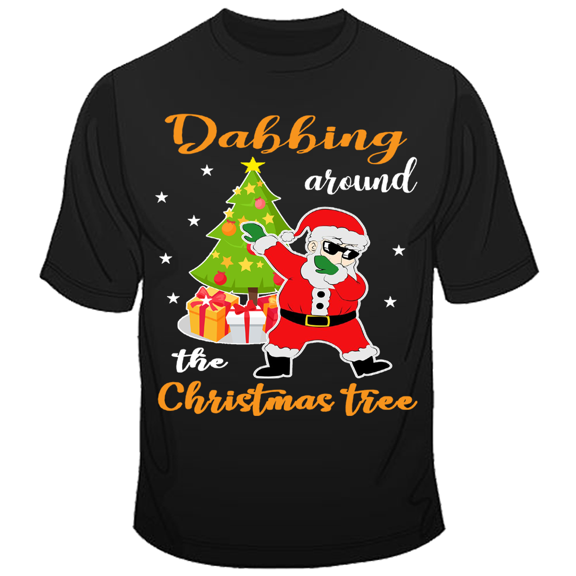 "DABBING AROUND THE CHRISTMAS TREE" (UNISEX T-SHIRT)