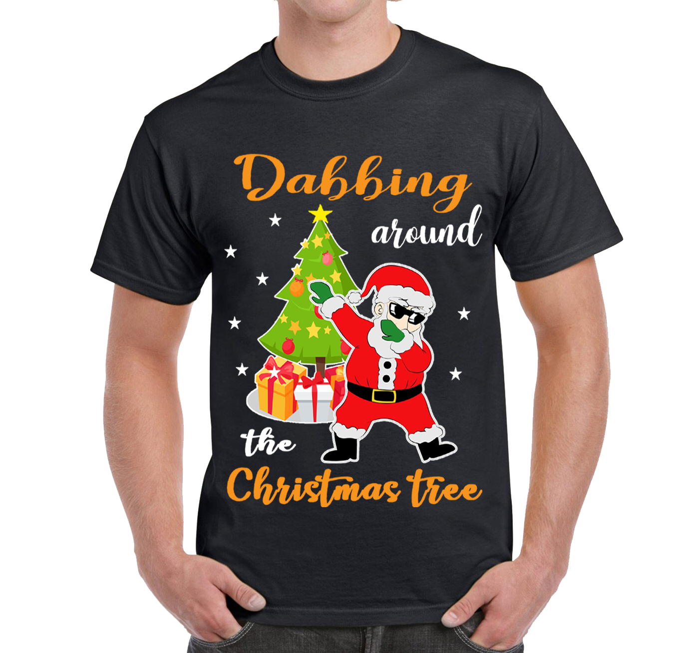 "DABBING AROUND THE CHRISTMAS TREE" (UNISEX T-SHIRT)