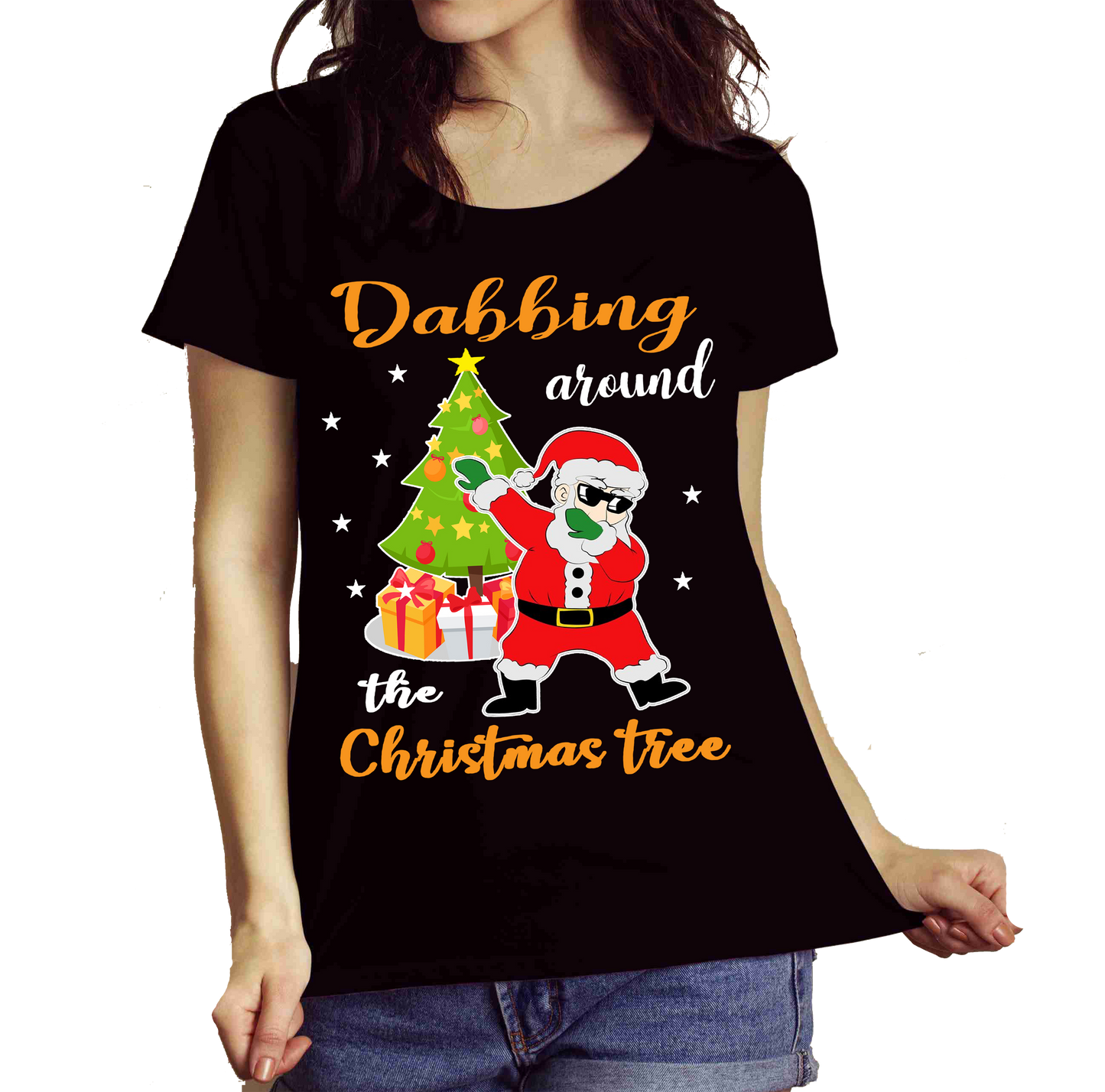 "DABBING AROUND THE CHRISTMAS TREE" (UNISEX T-SHIRT)