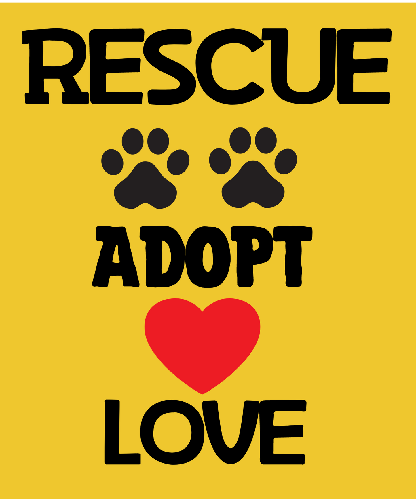 "RESCUE ADOPT LOVE" T-shirt