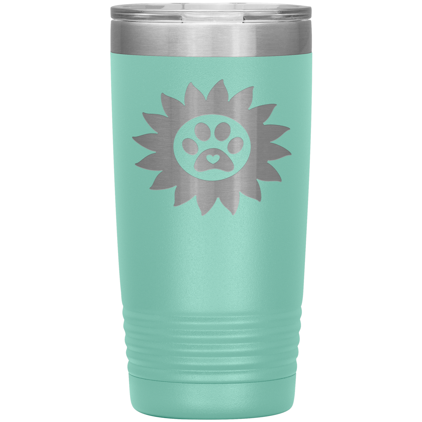"PAWS WITH SUNFLOWER ROSES"- TUMBLER