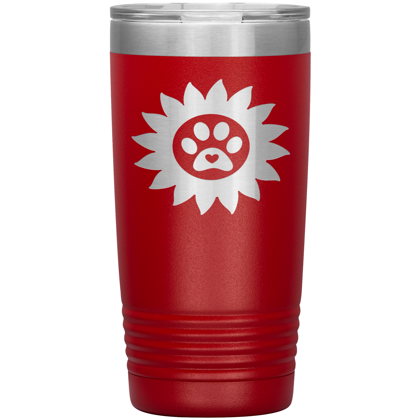 "PAWS WITH SUNFLOWER ROSES"- TUMBLER