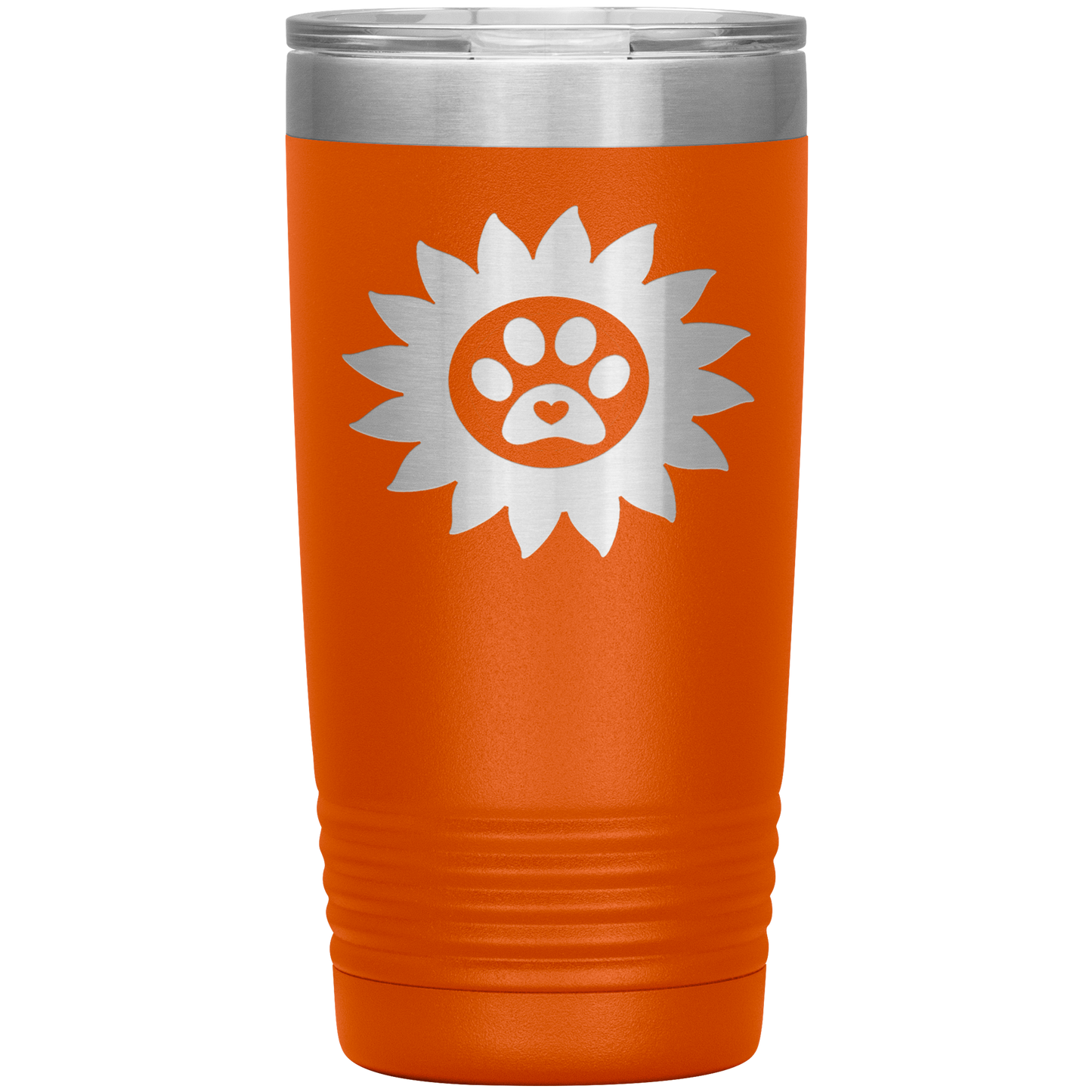"PAWS WITH SUNFLOWER ROSES"- TUMBLER