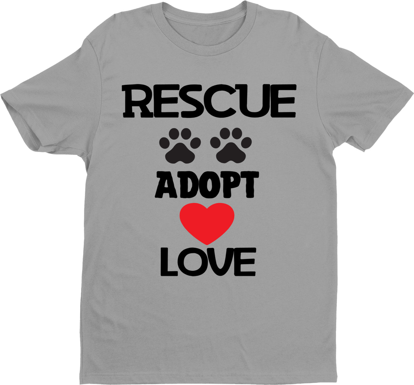 "RESCUE ADOPT LOVE" T-shirt