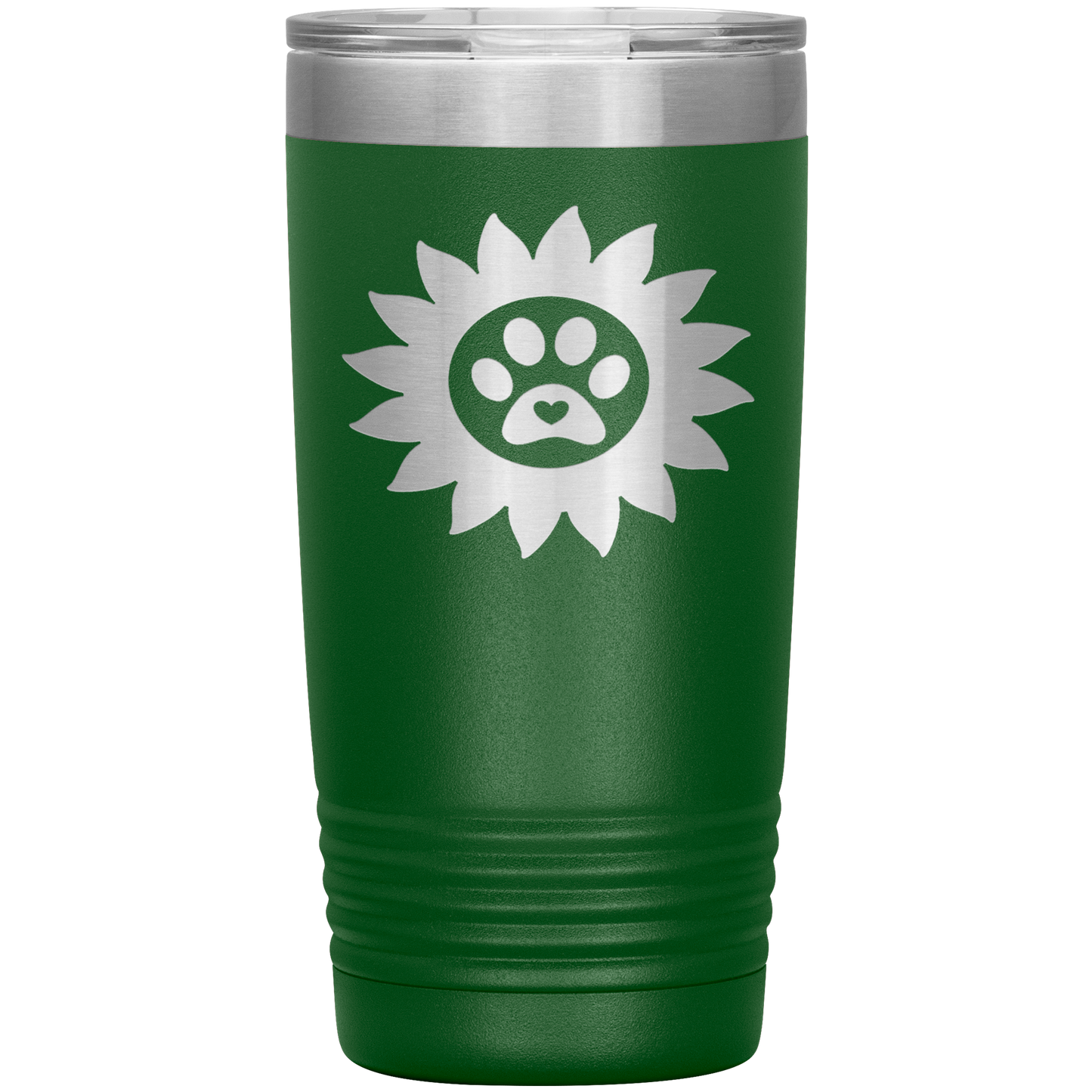 "PAWS WITH SUNFLOWER ROSES"- TUMBLER