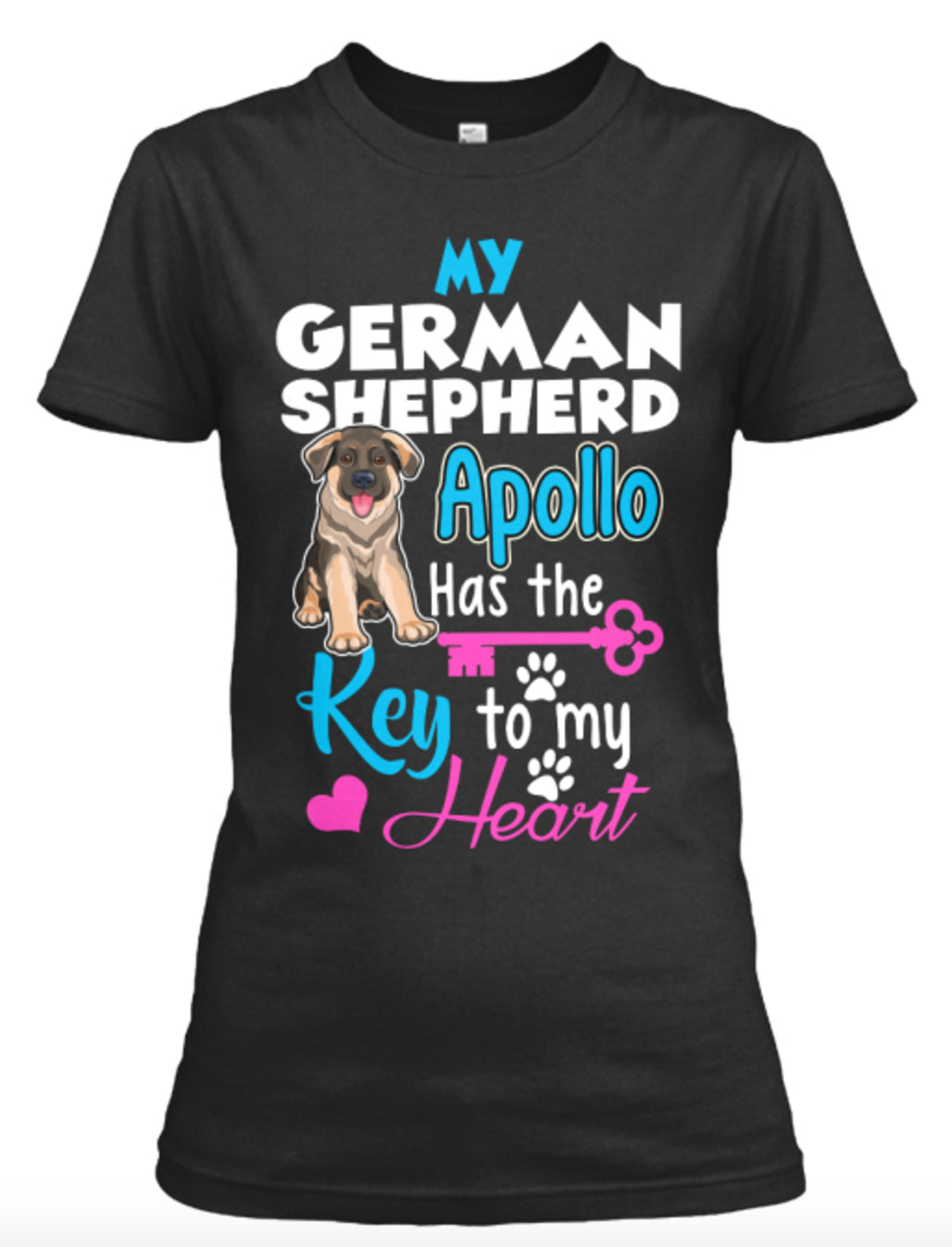 My (Custom Dog Name And Breed) Has The Key To My Heart