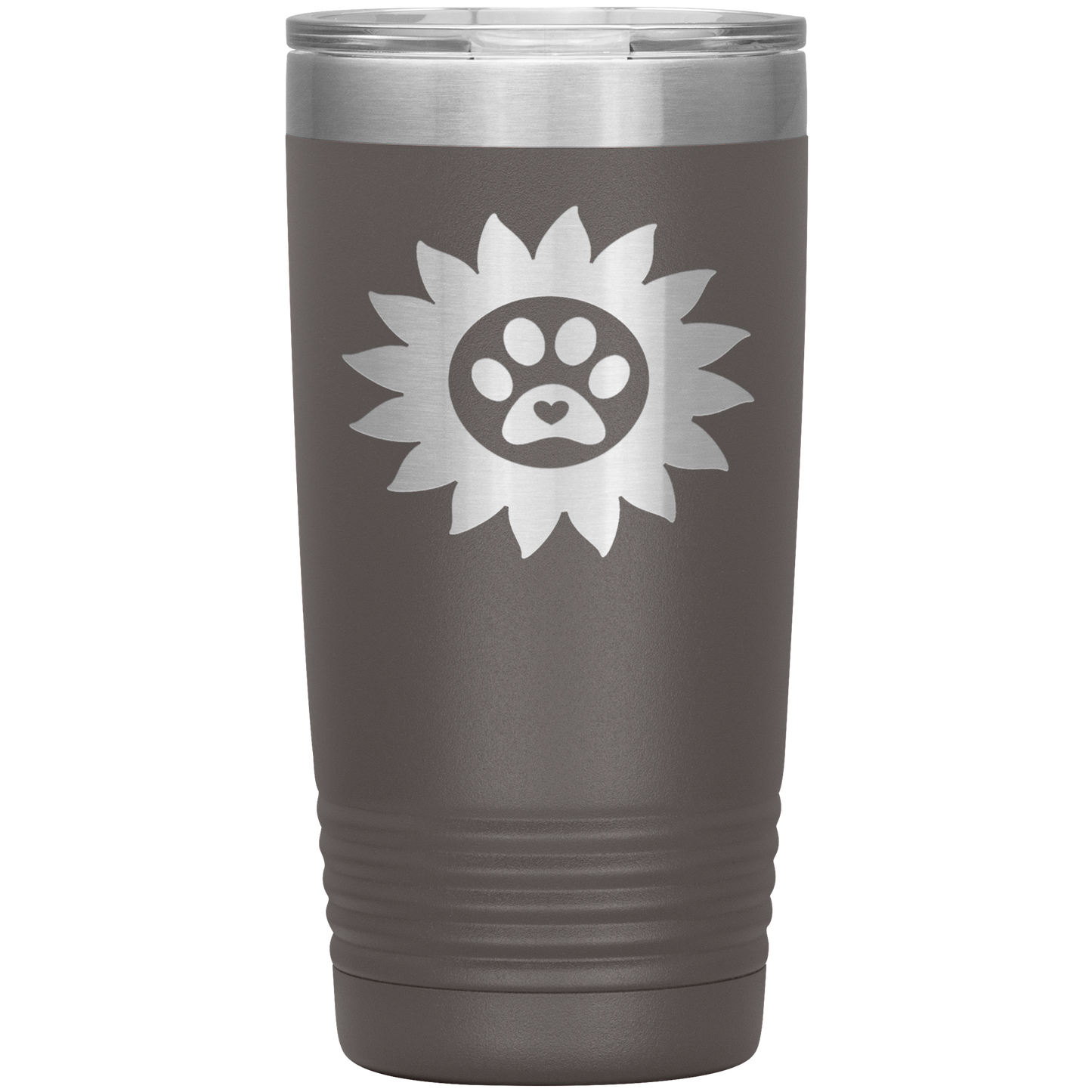"PAWS WITH SUNFLOWER ROSES"- TUMBLER