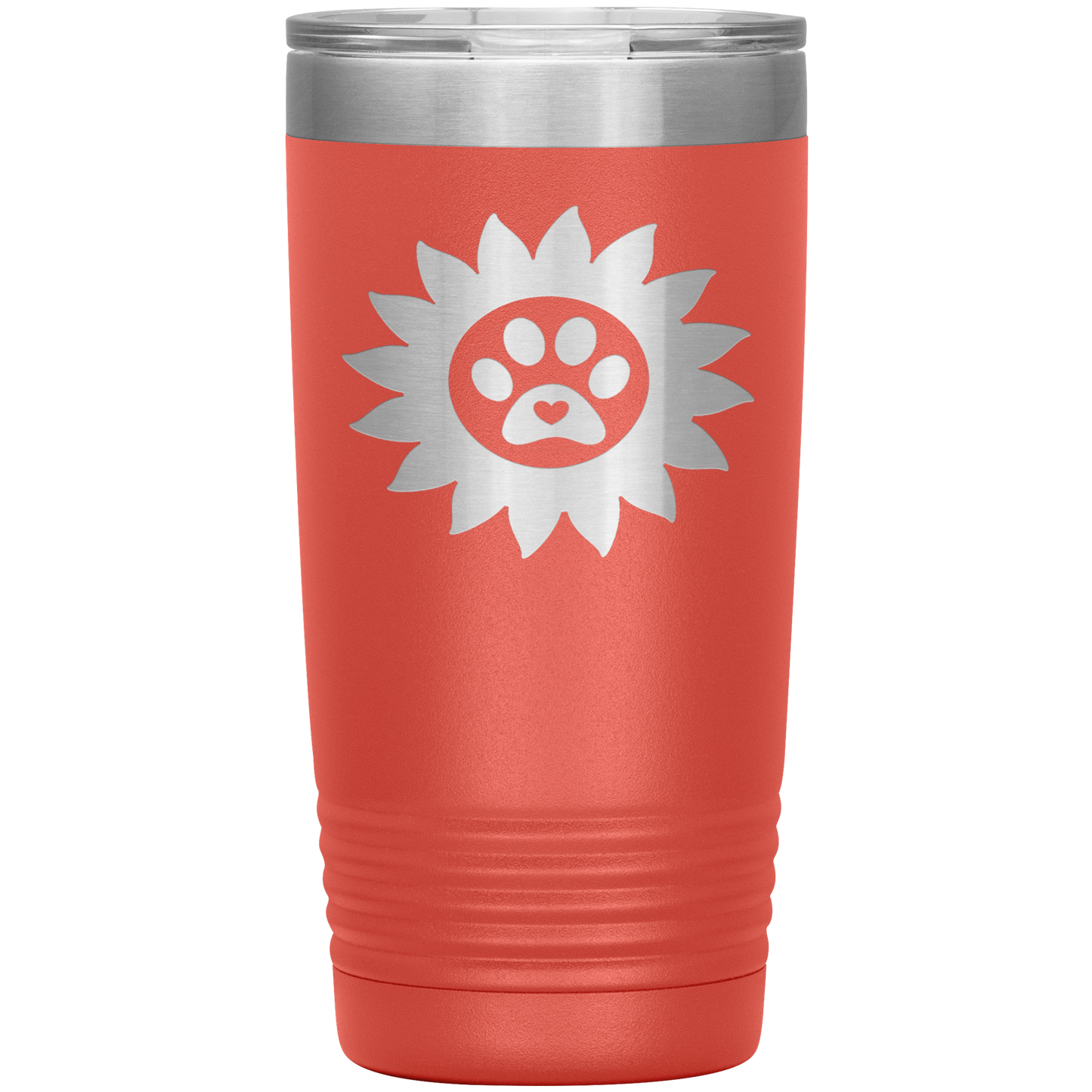 "PAWS WITH SUNFLOWER ROSES"- TUMBLER