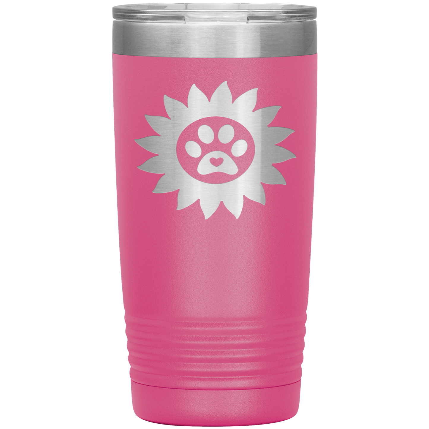 "PAWS WITH SUNFLOWER ROSES"- TUMBLER