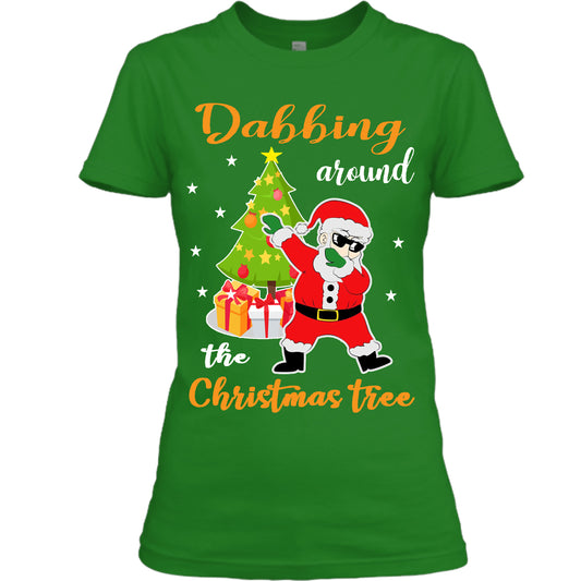 "DABBING AROUND THE CHRISTMAS TREE" (UNISEX T-SHIRT)