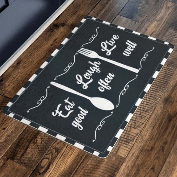 "Eat, laugh, live" Special Doormat For homes Exclusive ( Best price Deal)