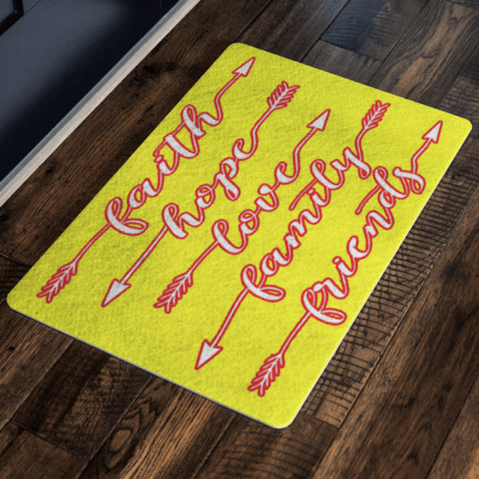 "Family Faith Hope" Special Doormat For homes Exclusive ( Best price Deal)
