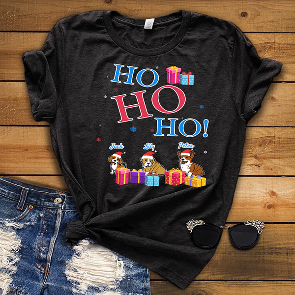 "HO HO HO" dog Special with Personalize Dog name and Characters"(50% off Today)