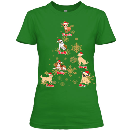 "Christmas tree dog Special with Personalize Dog name and Characters"(50% off Today)