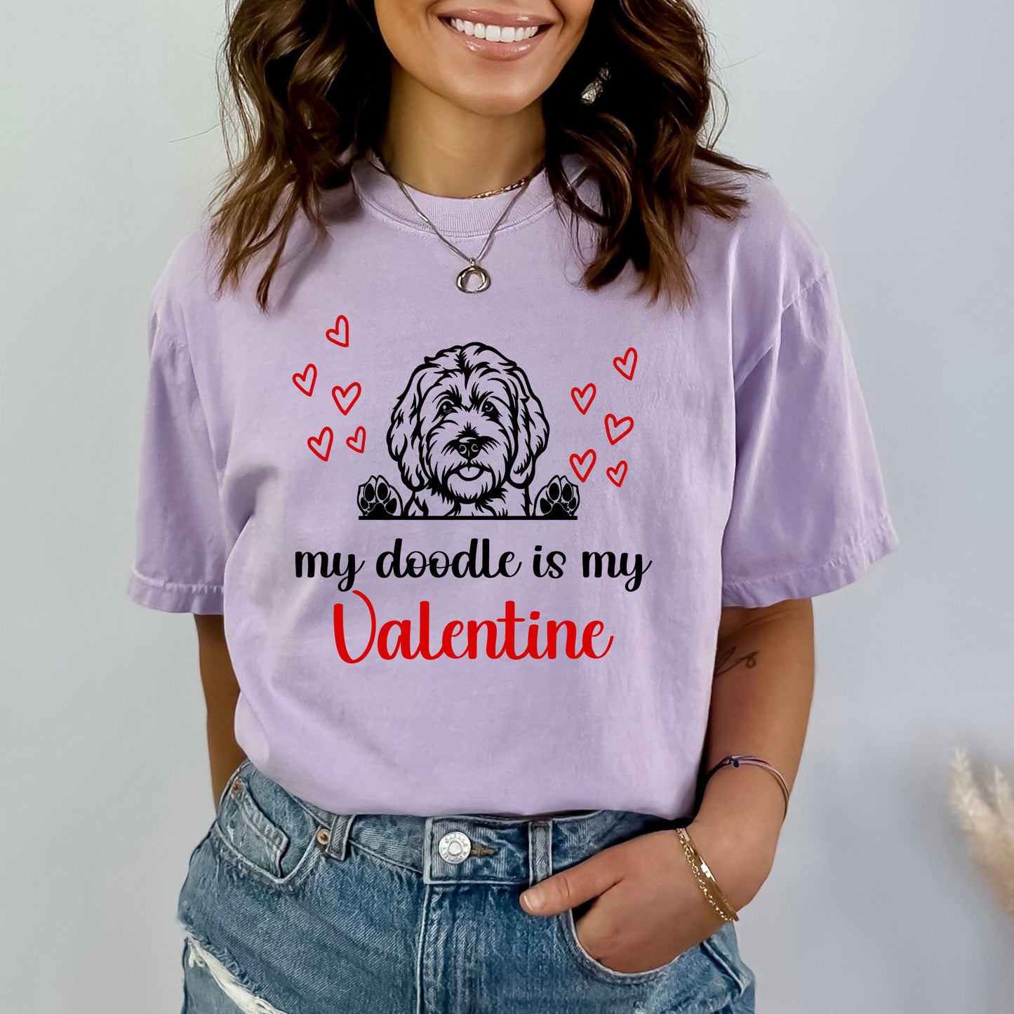 My Doddle Is My Valentine - Customized your dog breed