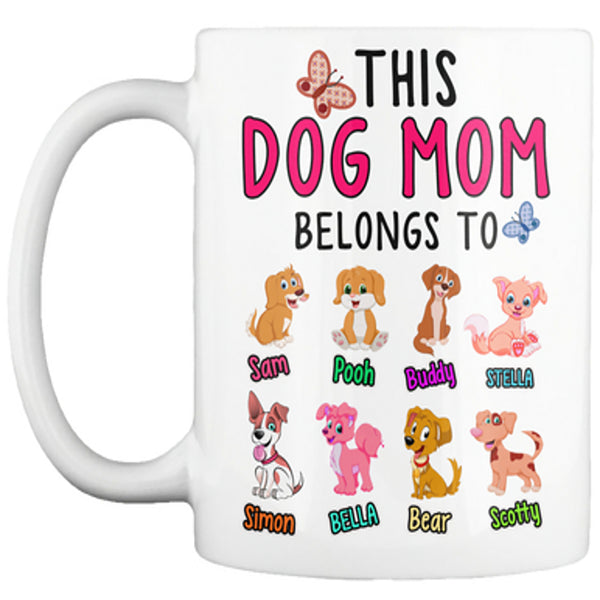This Dog Mom Belongs To...Mug - Personalized