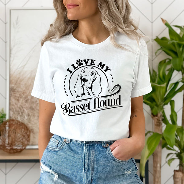 I Love My Basset Hound- Unisex Tee