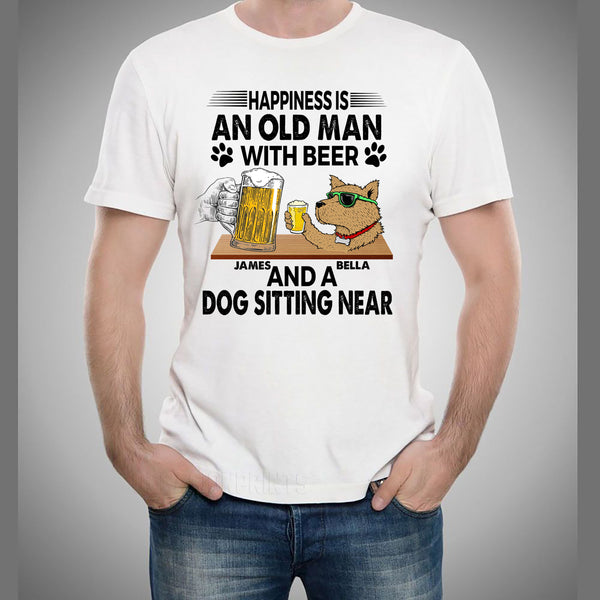 Happiness Is An old Man With Beer - Unisex Tee