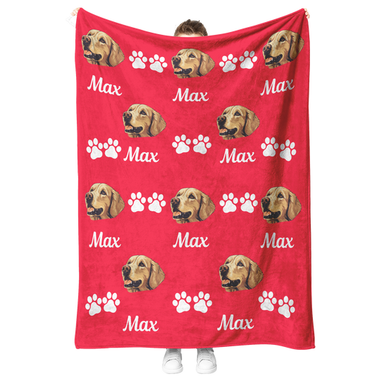 Personalized Dog Blanket with Name & Photo