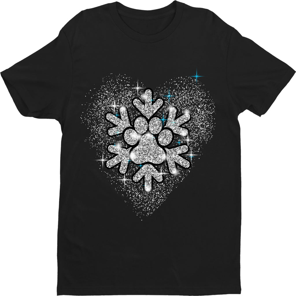 Dog Paw Snowflake T-shirt