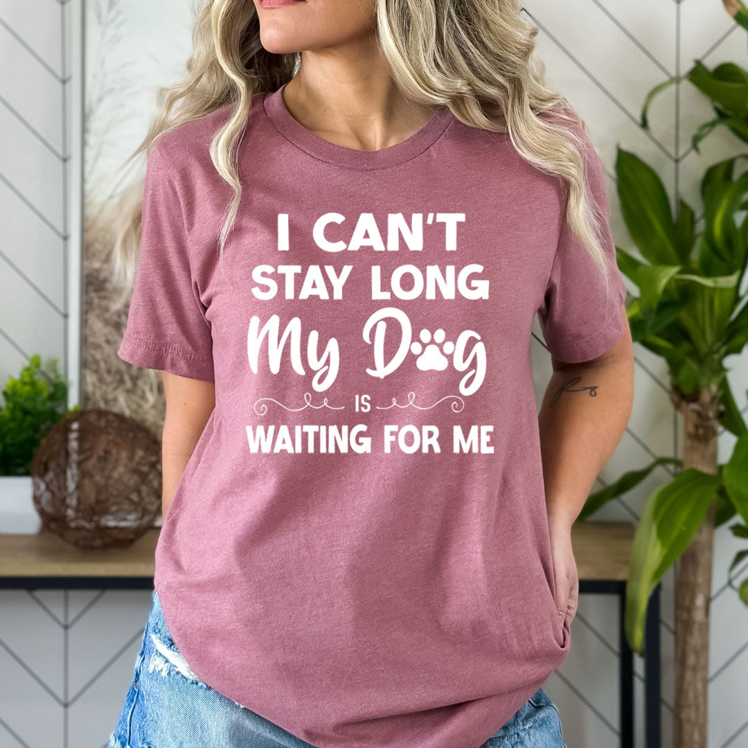 My Dog Is Waiting For Me - Bella Canvas